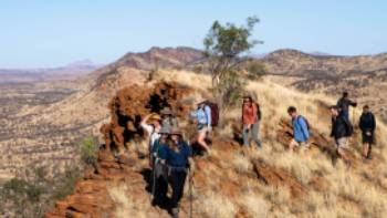 Hiking along the Larapinta Trail, Australia's most iconic desert walking trail